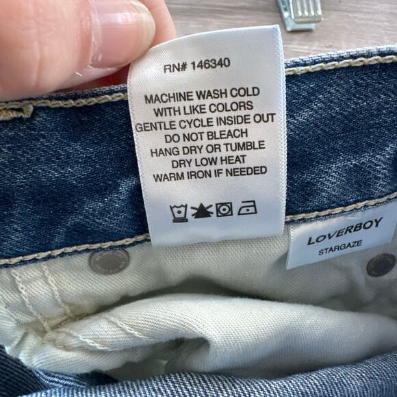 AMO Loverboy Jeans Stargaze Wash Size 29 Straight Leg High Rise Cropped - Picture 9 of 9